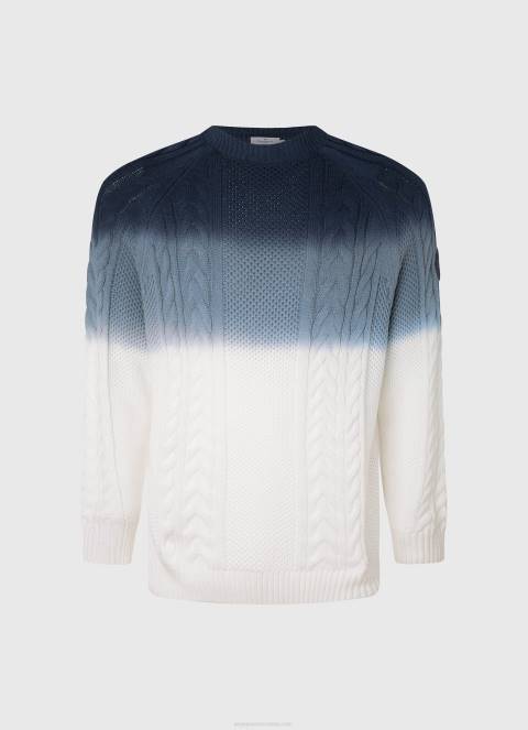 muškarci bijela perseo kabel pleteni jersey Pepe Jeans JZ8H851