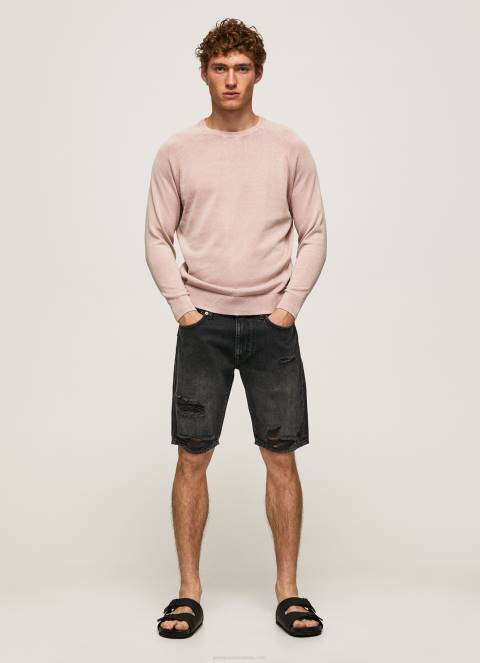 muškarci bjelilo ružičasto pamučni žersej s okruglim ovratnikom Pepe Jeans JZ8H863