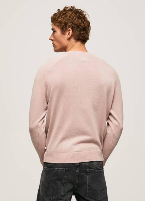muškarci bjelilo ružičasto pamučni žersej s okruglim ovratnikom Pepe Jeans JZ8H863