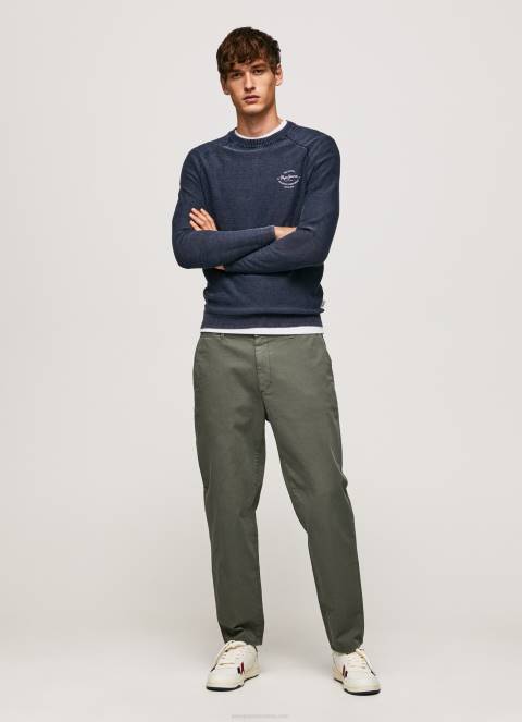 muškarci indigo odaberite žersej sa zaobljenim ovratnikom Pepe Jeans JZ8H858