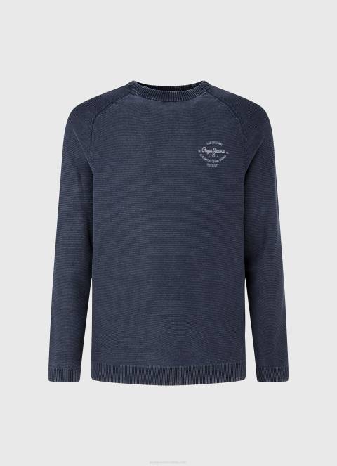 muškarci indigo odaberite žersej sa zaobljenim ovratnikom Pepe Jeans JZ8H858