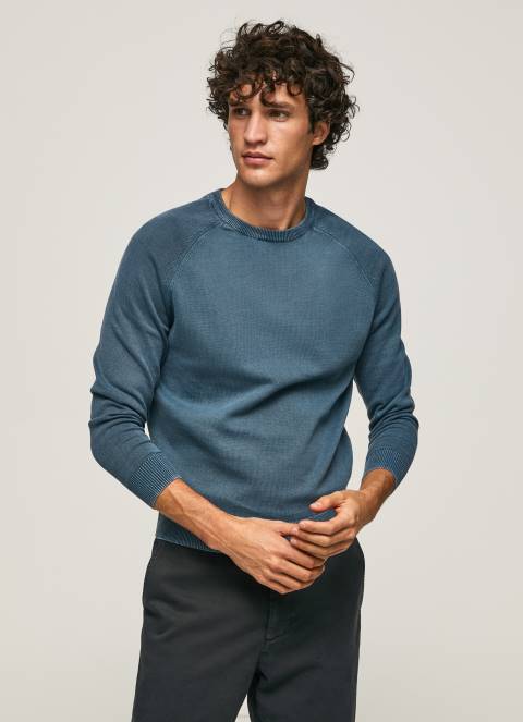 muškarci jarman pamučni žersej s okruglim ovratnikom Pepe Jeans JZ8H864