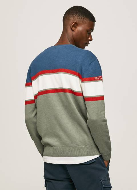 muškarci lijevanje prugasti print pamučni jersey Pepe Jeans JZ8H849