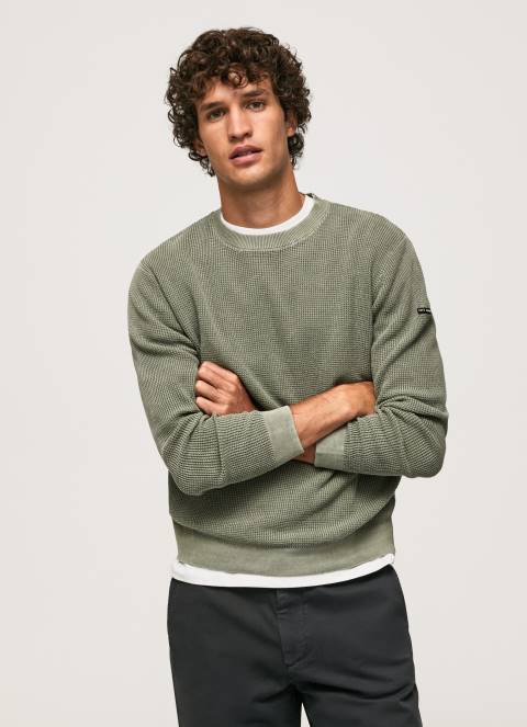 muškarci lijevanje vafel pleteni pamučni žersej Pepe Jeans JZ8H853