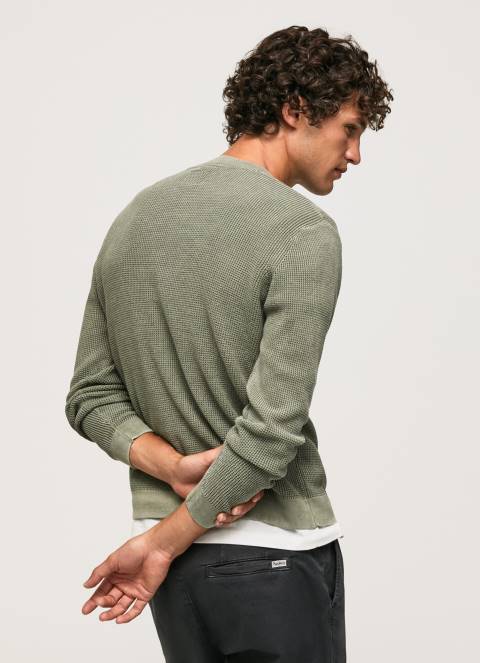 muškarci lijevanje vafel pleteni pamučni žersej Pepe Jeans JZ8H853