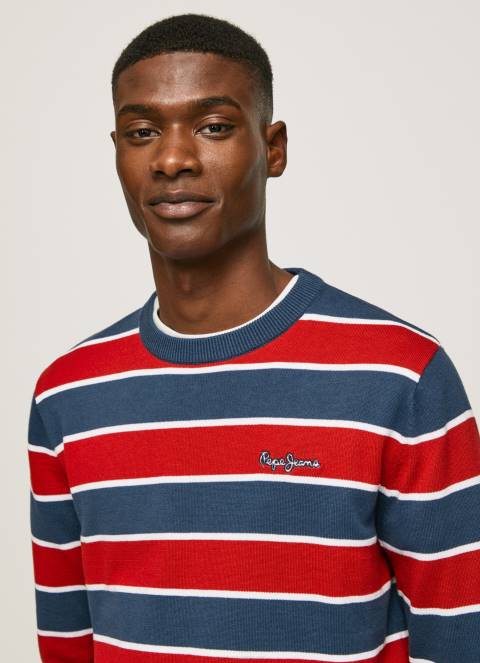 muškarci multi pamučni jersey s prugastim printom Pepe Jeans JZ8H861