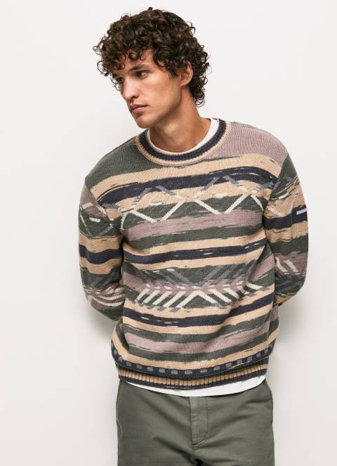 muškarci multi prugasti dres s okruglim ovratnikom Pepe Jeans JZ8H857