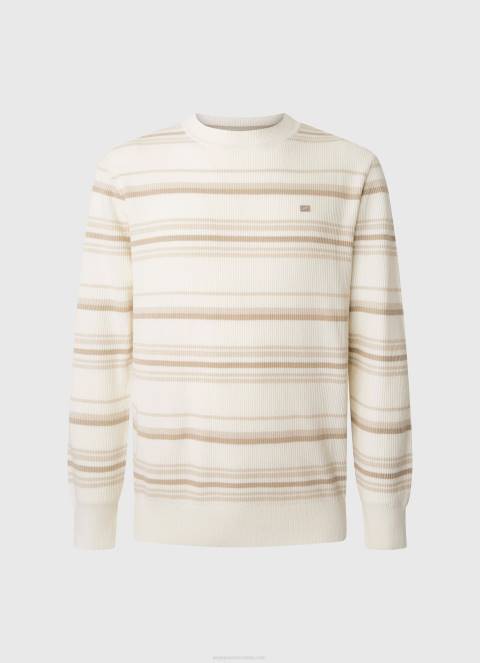 muškarci prljavo bijelo pamučni jersey s prugastim printom Pepe Jeans JZ8H866