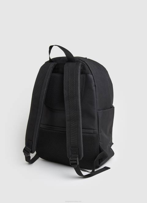 muškarci crno ruksak od tkanine s linijskim detaljima Pepe Jeans JZ8H1294