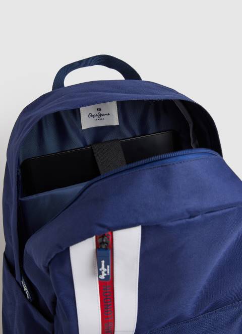 muškarci jarman ruksak od tkanine s linijskim detaljima Pepe Jeans JZ8H1293