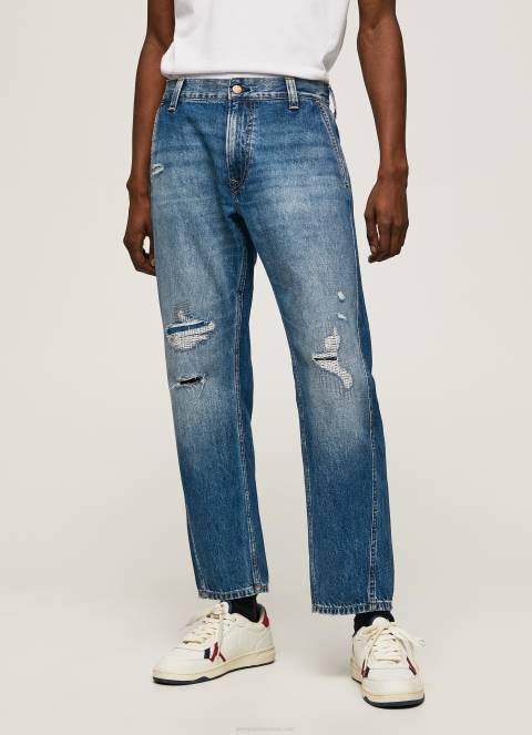 muškarci traper cade traperice srednjeg kroja opuštenog kroja Pepe Jeans JZ8H812