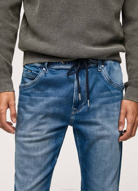 muškarci traper jagger uske traperice srednje visine Pepe Jeans JZ8H794