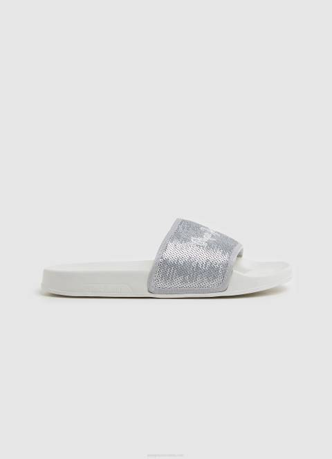 žene biserno srebro slider slatke japanke za plažu Pepe Jeans JZ8H694