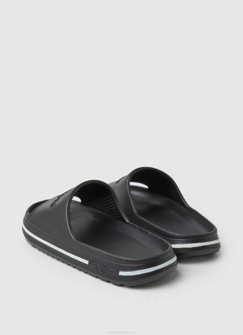 žene crno japanke za tobogan za plažu Pepe Jeans JZ8H696