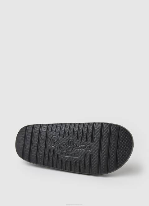 žene crno japanke za tobogan za plažu Pepe Jeans JZ8H696