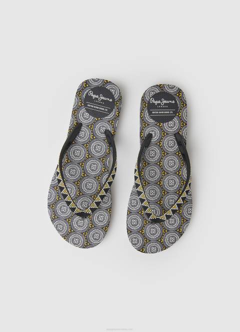 žene crno rake coin japanke za plažu Pepe Jeans JZ8H704