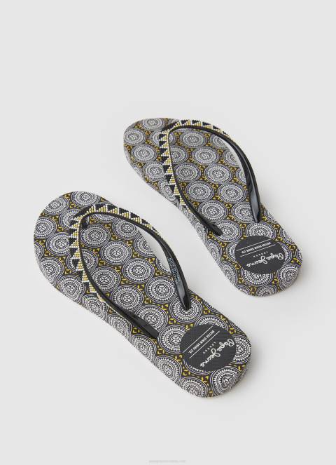 žene crno rake coin japanke za plažu Pepe Jeans JZ8H704