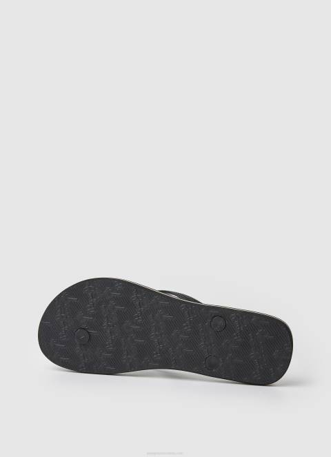 žene crno rake slova japanke za plažu Pepe Jeans JZ8H697