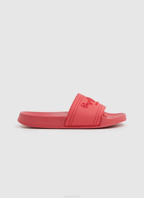 žene koraljni slider japanke za plažu s logotipom Pepe Jeans JZ8H684