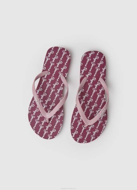 žene prašnjavo crvena rake play japanke za plažu Pepe Jeans JZ8H698