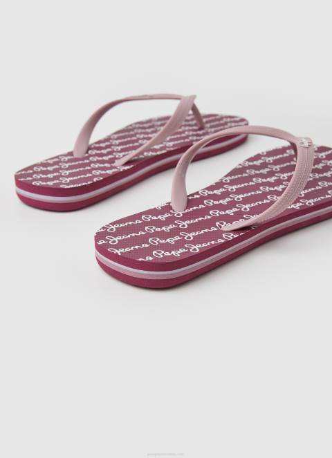 žene prašnjavo crvena rake play japanke za plažu Pepe Jeans JZ8H698