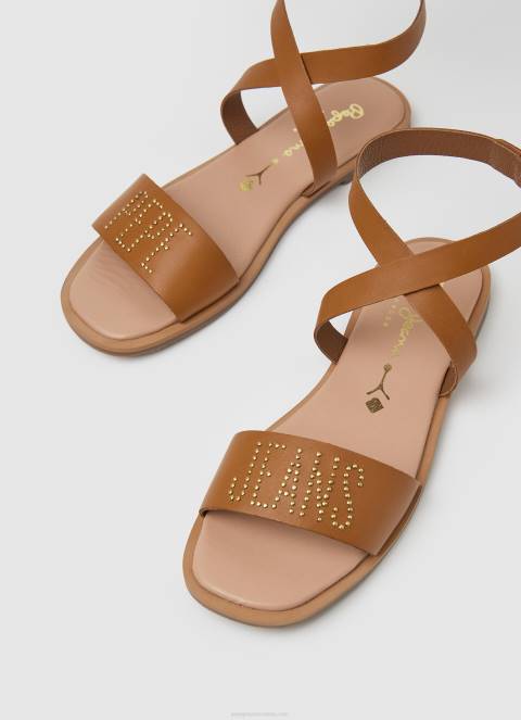 žene preplanuli ten irma log ravne kožne sandale Pepe Jeans JZ8H660