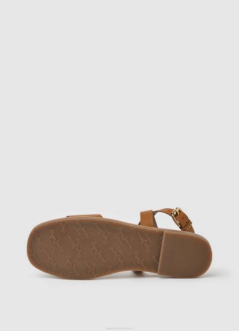 žene preplanuli ten irma log ravne kožne sandale Pepe Jeans JZ8H660