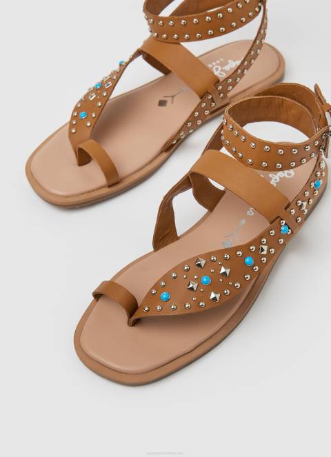 žene preplanuli ten irma sandale od etničke kože Pepe Jeans JZ8H658