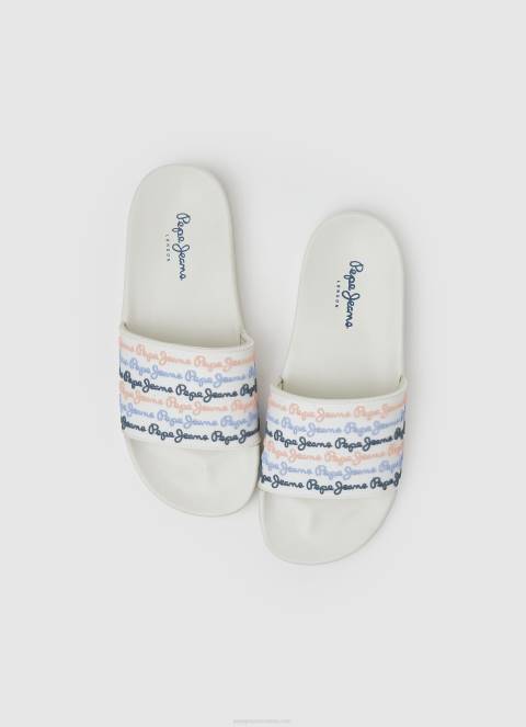 žene prljavo bijelo slider set japanke za plažu Pepe Jeans JZ8H691