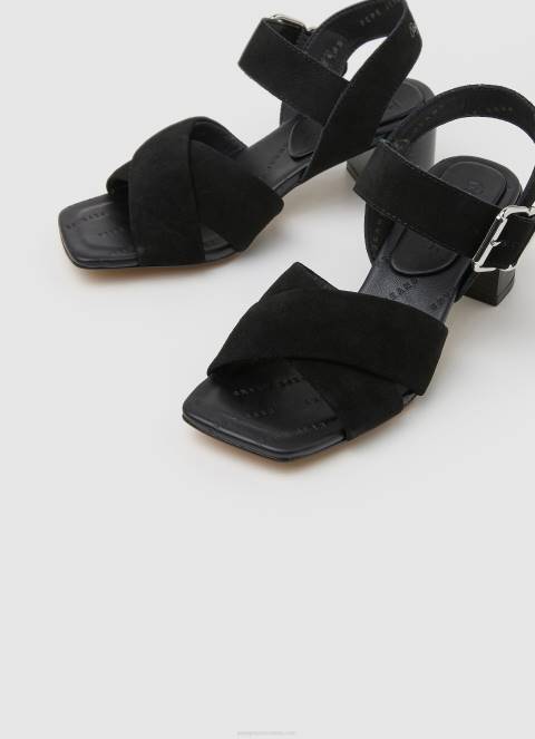 žene crno altea basic sandale od brušene kože Pepe Jeans JZ8H648