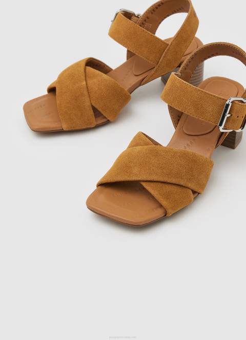 žene konjak altea basic sandale od brušene kože Pepe Jeans JZ8H649