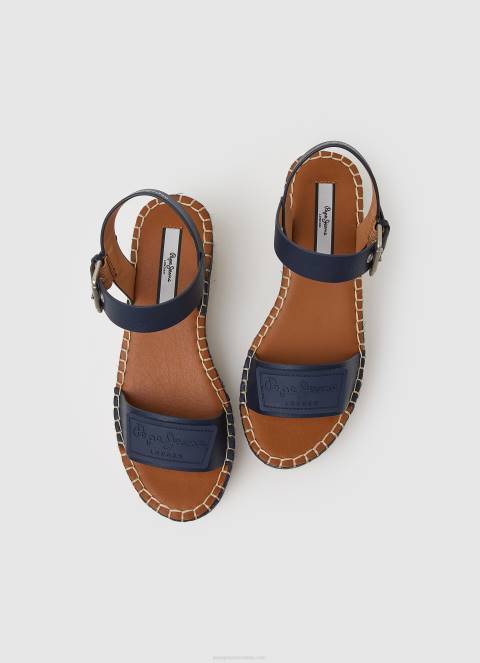 žene mornarica sandale na klin marke Witney Pepe Jeans JZ8H650