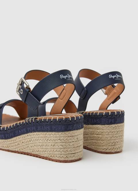 žene mornarica sandale na klin marke Witney Pepe Jeans JZ8H650