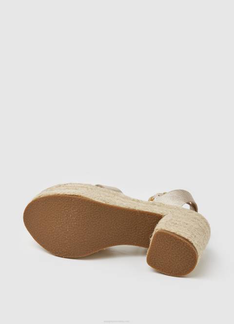 žene zlato noćne kožne sandale od karamela Pepe Jeans JZ8H646