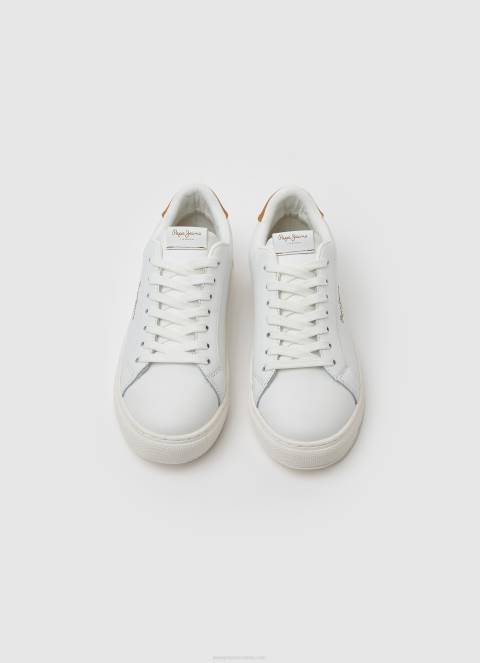 žene bijela adams basic kožne tenisice Pepe Jeans JZ8H585