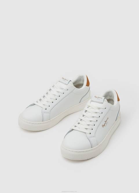 žene bijela adams basic kožne tenisice Pepe Jeans JZ8H585