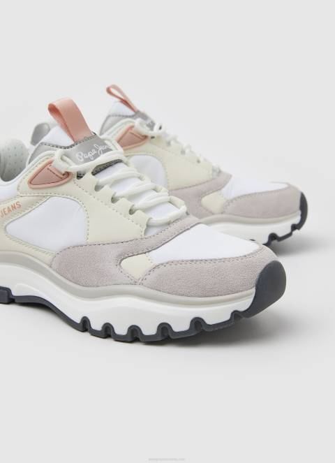 žene bijela banksy obične kombinirane tenisice Pepe Jeans JZ8H581