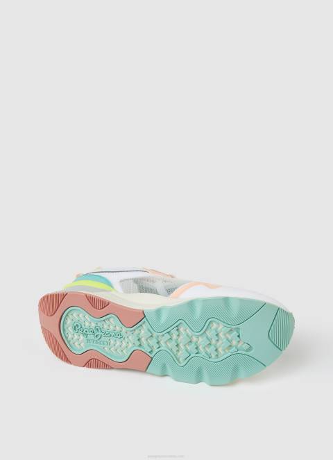 žene bijela brit pro svijetle tenisice za trčanje Pepe Jeans JZ8H576