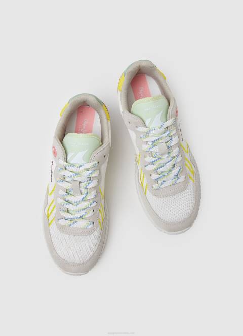 žene bijela holandske mrežaste tenisice za trčanje Pepe Jeans JZ8H605