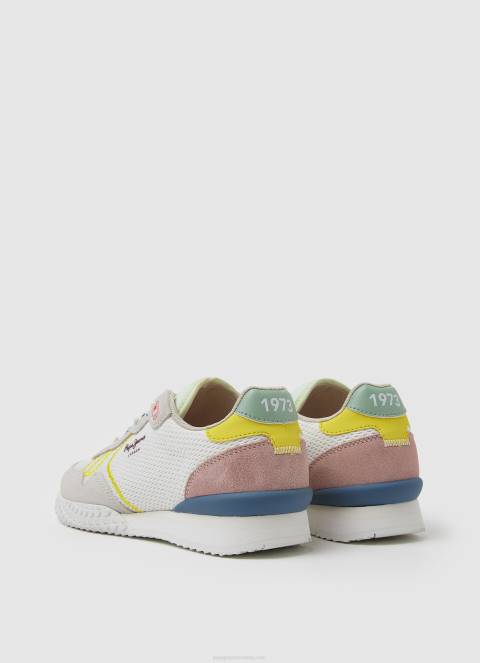 žene bijela holandske mrežaste tenisice za trčanje Pepe Jeans JZ8H605