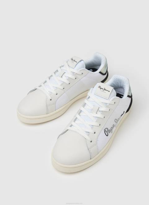 žene bijela milton mrežaste kombinirane tenisice Pepe Jeans JZ8H612