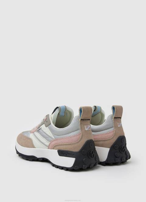 žene biserno srebro kombinirane tenisice s printom sreće Pepe Jeans JZ8H574