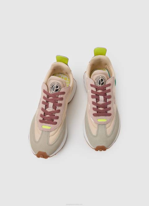 žene blijedo roza lucky leo kombinirane tenisice Pepe Jeans JZ8H579