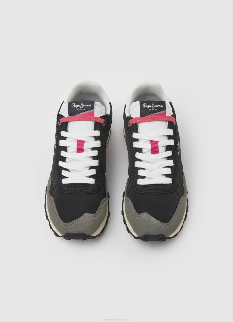 žene crno natch tenisice za trčanje Pepe Jeans JZ8H619