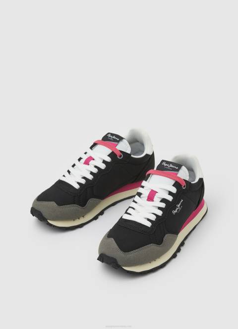 žene crno natch tenisice za trčanje Pepe Jeans JZ8H619