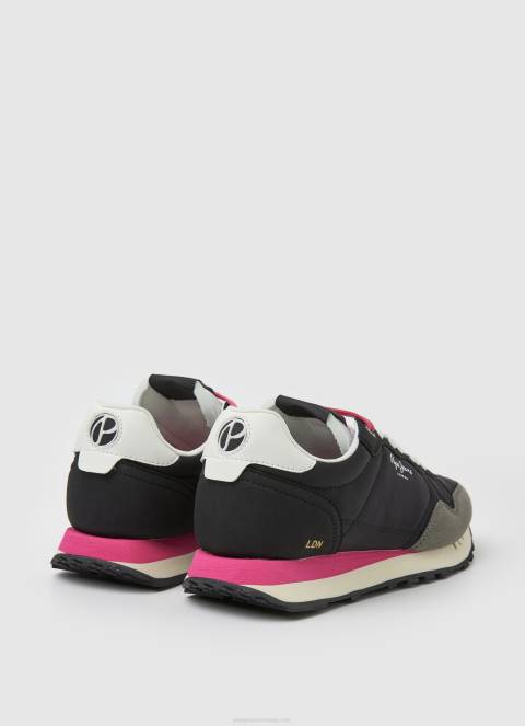 žene crno natch tenisice za trčanje Pepe Jeans JZ8H619