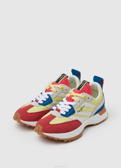 žene kiselo žuta kombinirane tenisice s printom sreće Pepe Jeans JZ8H572