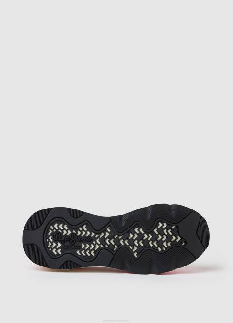 žene neon ružičasta brit pro neon kombinirane tenisice Pepe Jeans JZ8H577