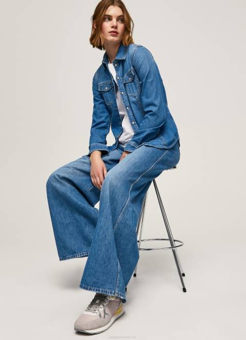 žene nježno ružičasta brit print kombinirane tenisice Pepe Jeans JZ8H587