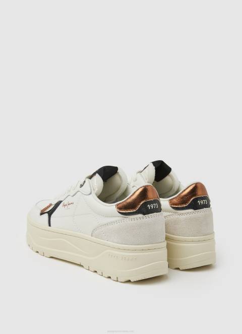 žene prljavo bijelo kore retry kožne tenisice Pepe Jeans JZ8H571